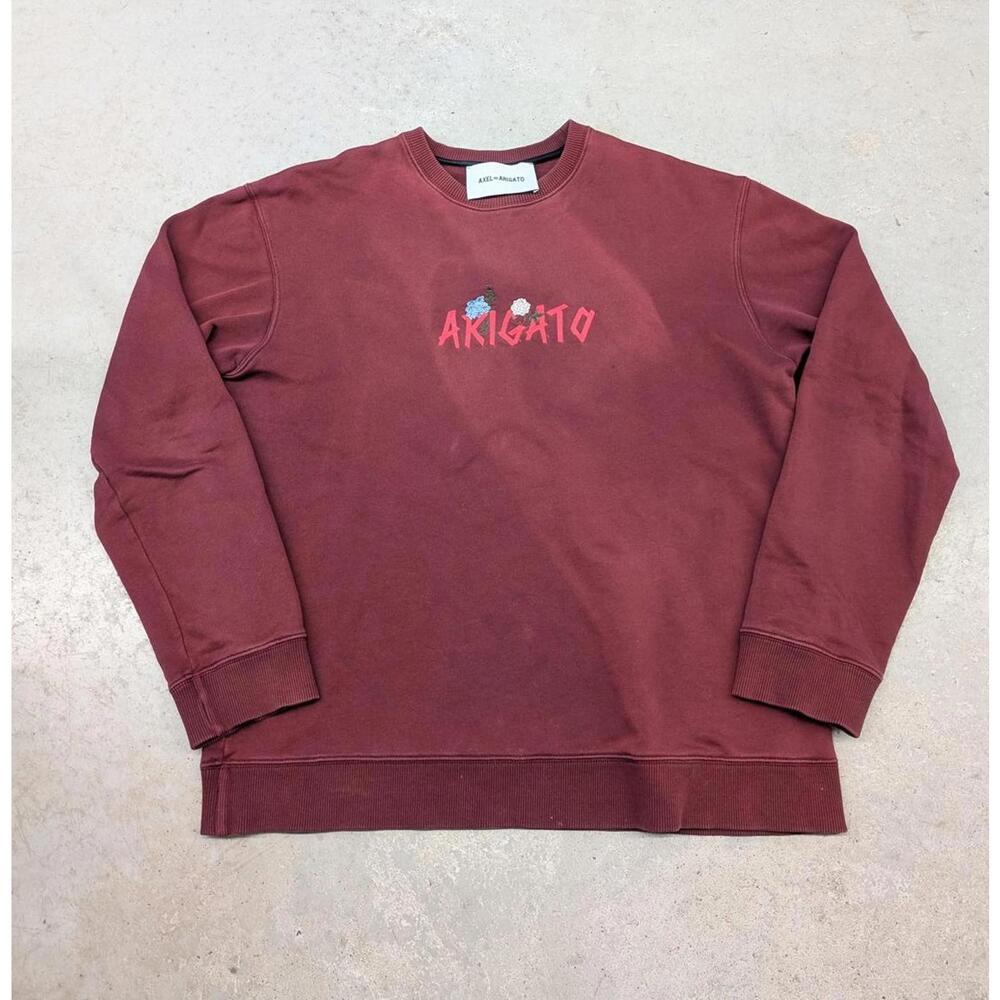 Axel Arigato SS17 Maroon Essential Logo Sweatshirt Sun Fade